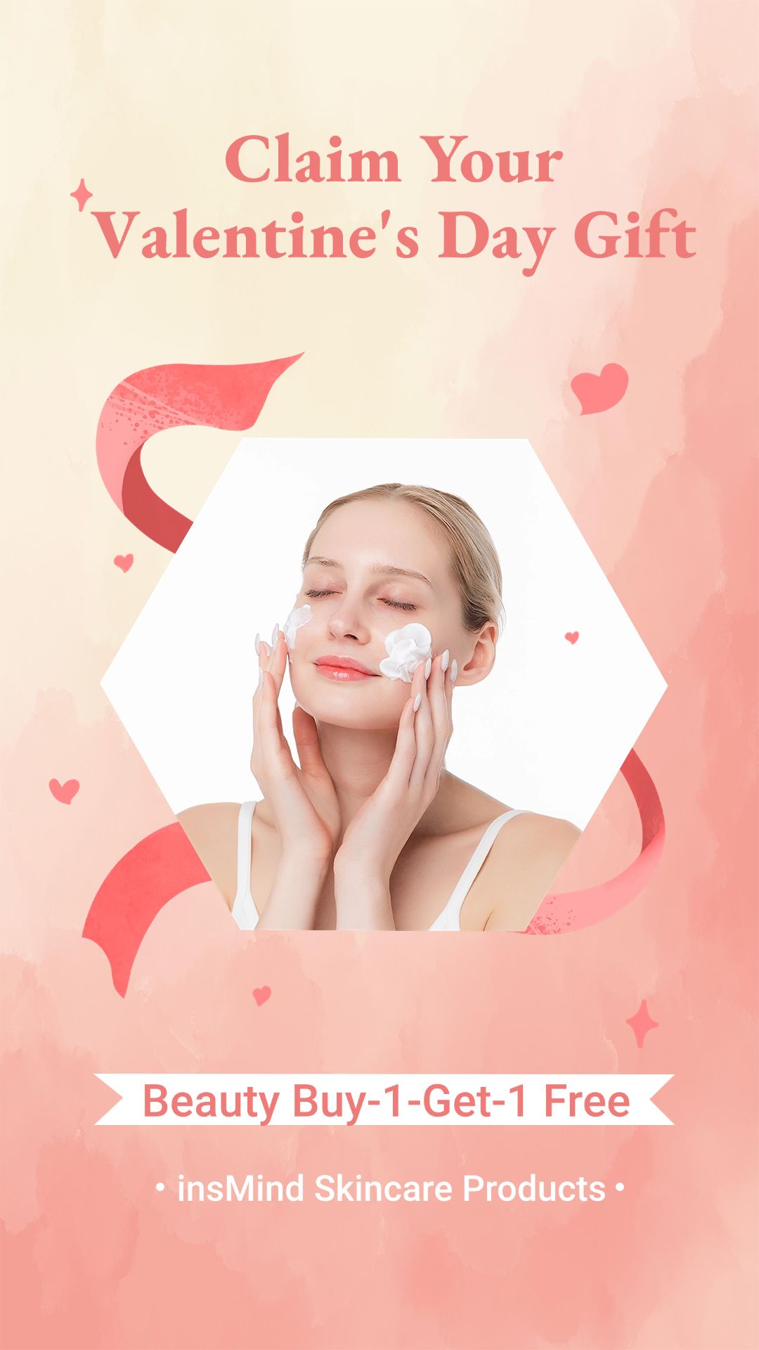 Brazil Valentine's Day Dia dos namorados Skincare Beauty Cosmetics Buy One Get One Free Sale Promo Ecommerce Story