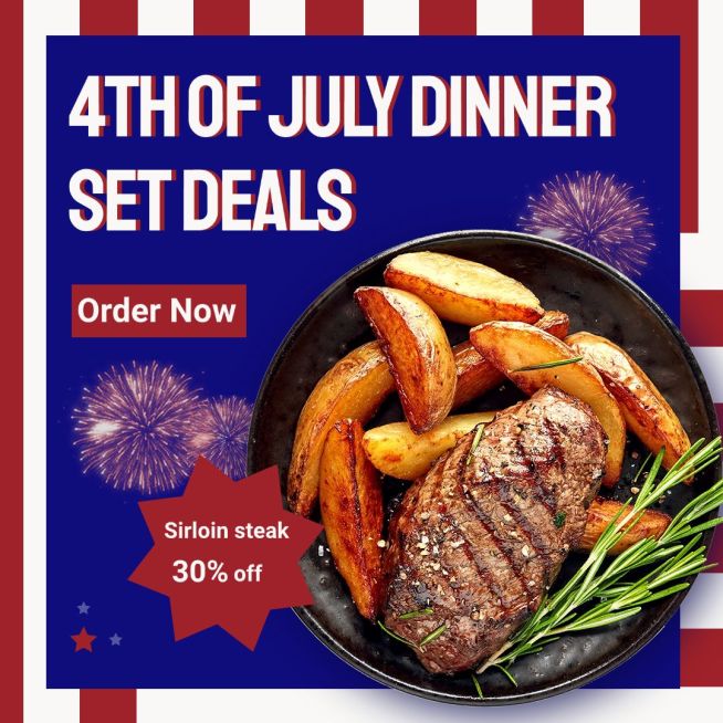 BBQ Steak Set Independence Day Fourth Of July Restaurant Discount Promotion Ecommerce Product Image预览效果