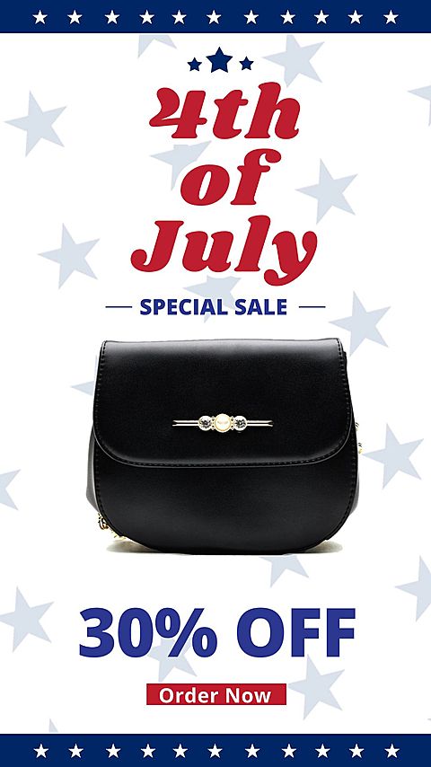 Independence Day Fourth Of July Women's Bag Purse Fashion Discount Sale Promotion Ecommerce Story