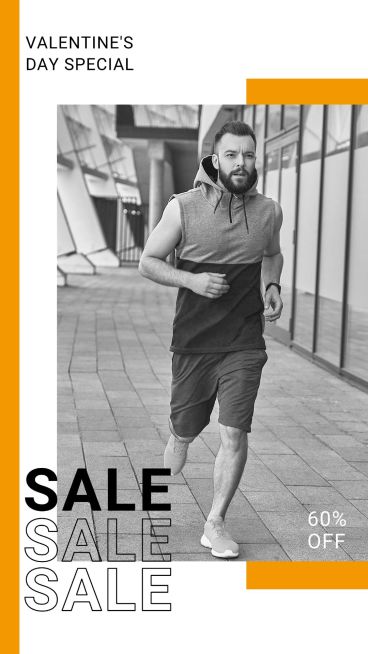 Brazil Valentine's Day Dia dos namorados Men's Sports Wear Fashion Discount Sale Promo Ecommerce Story预览效果