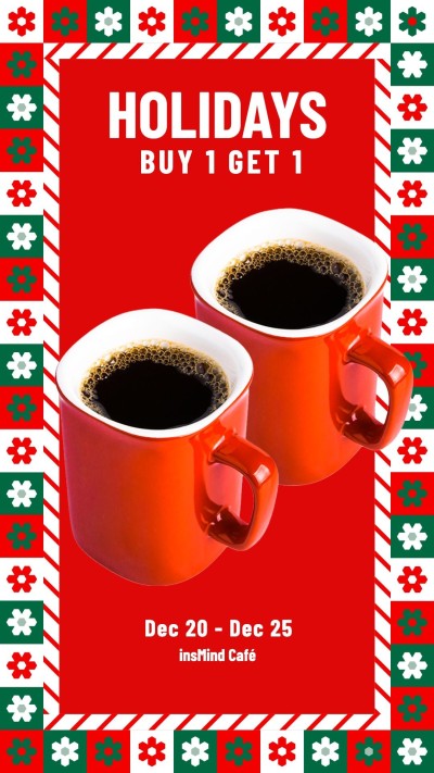 Fashion Christmas Coffee Promotion Ecommerce Story