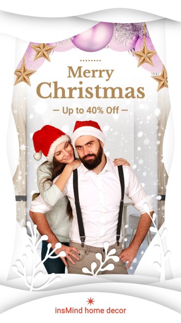 Luxury Style Christmas Home Decor Promo Ecommerce Story预览效果