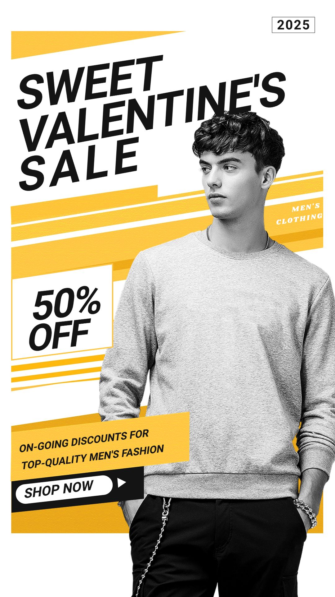 Grey Filter Brazil Valentine's Day Dia dos Namorados Men's Clothing Fashion Discount Sale Promo Ecommerce Story