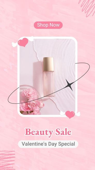 Brazil Valentine's Day Dia dos Namorados Skincare Beauty Cosmetics Sale Promo Ecommerce Story预览效果