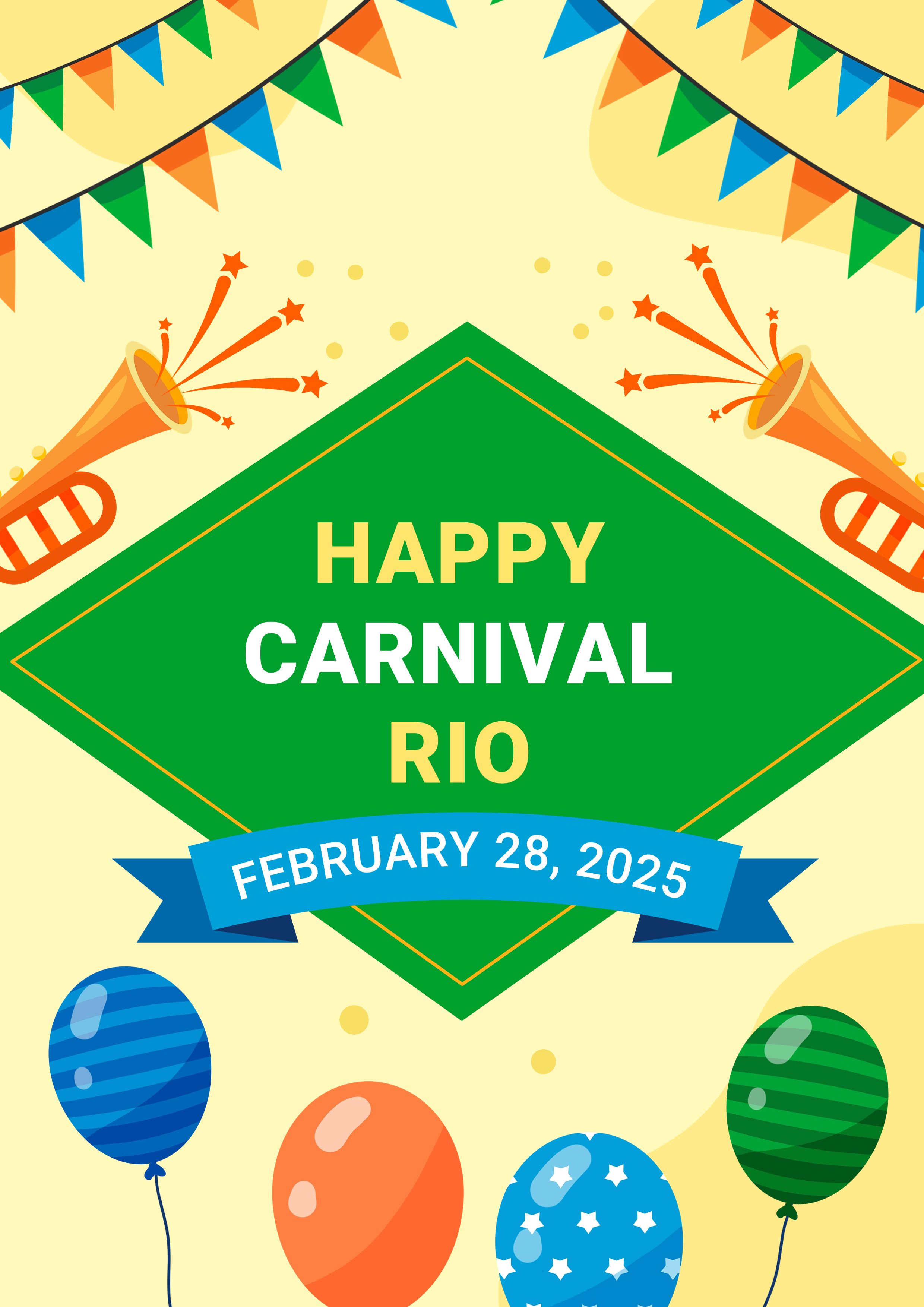 Simple Green Geometry Frame Brazil Independence Day Celebration Poster