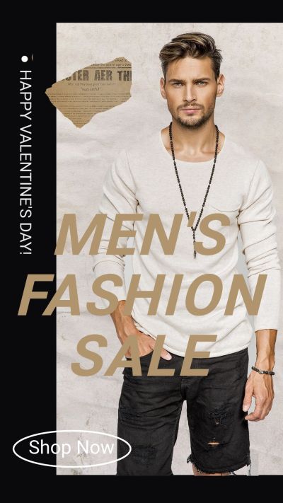 Newspaper Tear Brazil Valentine's Day Dia dos Namorados Men's Clothing Fashion Sale Promo Ecommerce Story