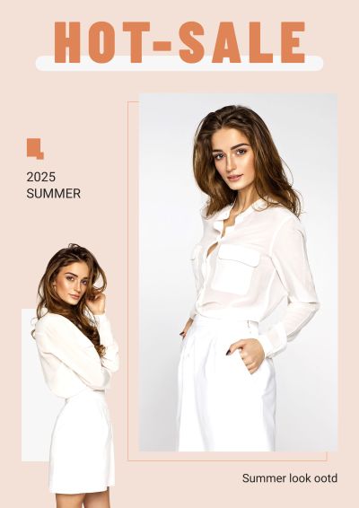 Women's Fashion Summer Clothing Product Sale Promotion Advertising Poster