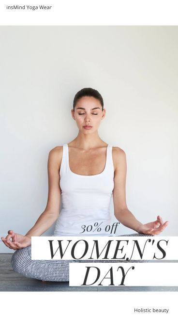 Women's Day Sportswear Yoga Sale Promotion Ecommerce Story预览效果