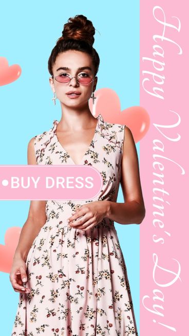 Brazil Valentine's day Dia dos namorados Women's Dress Fashion Promo Ecommerce Story预览效果