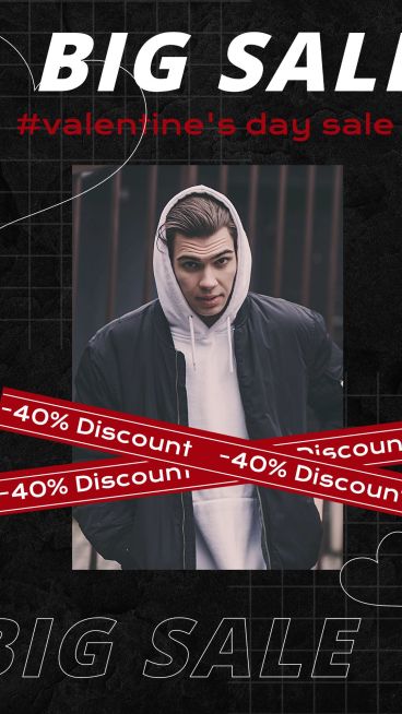 Brazil Valentine's Day Dia dos Namorados Men's Street Style Cool Fashion Clothing Discount Sale Promo Ecommerce Story预览效果