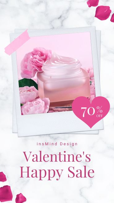 Brazil Valentine's Day Dia dos namorados Facial Cream Skincare Beauty Cosmetics Product Discount Sale Promo Ecommerce Story预览效果