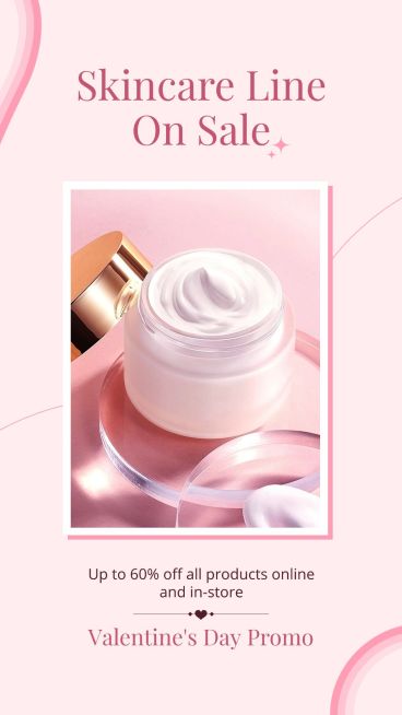 Love Heart Brazil Valentine's Day Dia dos Namorados Skincare Cosmetics Discount Sale Promo Ecommerce Story预览效果