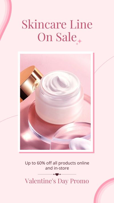 Love Heart Brazil Valentine's Day Dia dos Namorados Skincare Cosmetics Discount Sale Promo Ecommerce Story