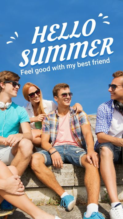 Fresh Sunlight Friends Photo Summer Season Greeting Instagram Story