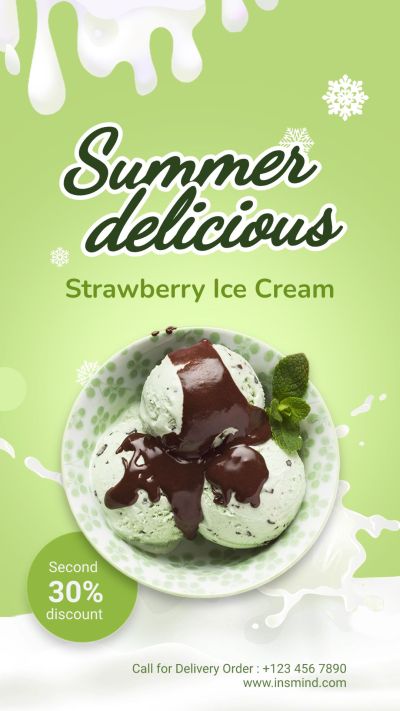 Snowflake Element Ice Cream Consumer Packaged Food and Groceries Discount Sale Promo Ecommerce Story