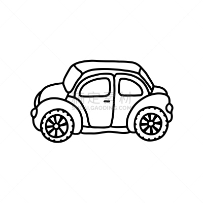 儿童,绘画插图,轮廓,白色背景,矢量,玩具车,幽默,黑色,彩色书,车轮