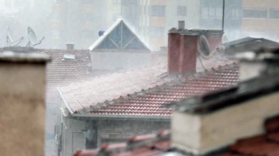 城市安卡拉的猫狗雨