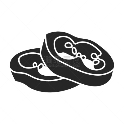 pepper iconblack icon isolated on