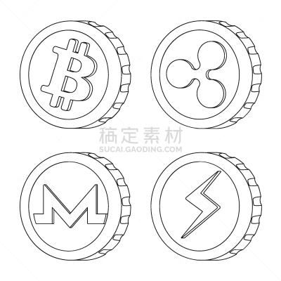 图标集,分离着色,银行业,轮廓,商务,波纹,设计,收集