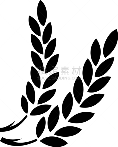 ear wheat icon template black color editable