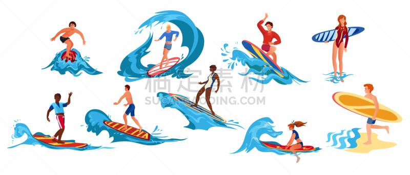 塔法里教教徒,公寓,可爱的,运动,加利福尼亚,女人,自然美,冲浪,布置,休闲