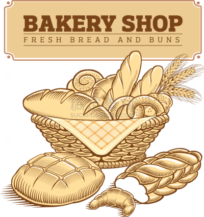 篮子,清新,食品,面包,牛角面包,面包店,烘焙师,法式长棍面包,菜单,午餐