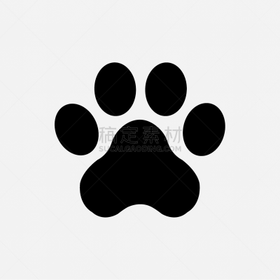 狗,动物,矢量,脚印,绘画插图,极简构图,平坦的,计算机图标,黑色,分离着色