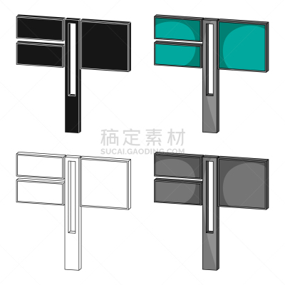 标志,图标,漫画,分离着色,金属,交通,品牌名称,尺,矢量,街道