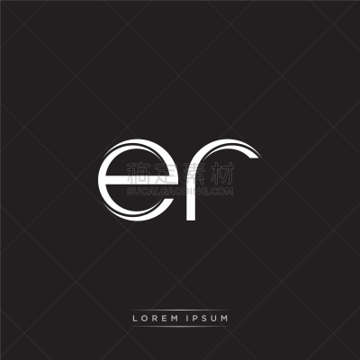 er initial letter split lowercase logo modern