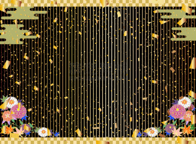 新年前夕,绘画插图,运动茄克,新年,五彩纸屑,金叶,图像,传统节日,无人,矢量
