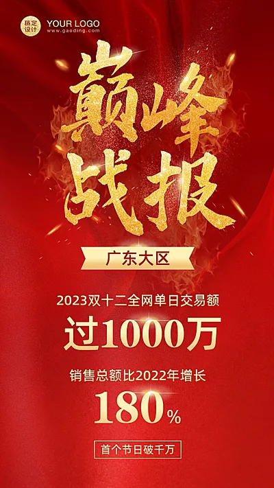 双十二电商销售战报榜单喜报
