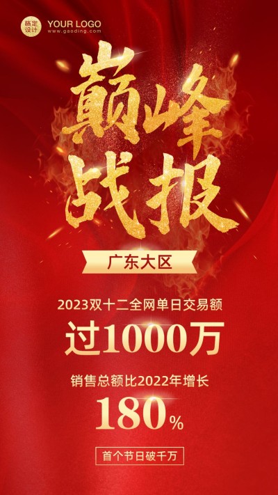双十二电商销售战报榜单喜报