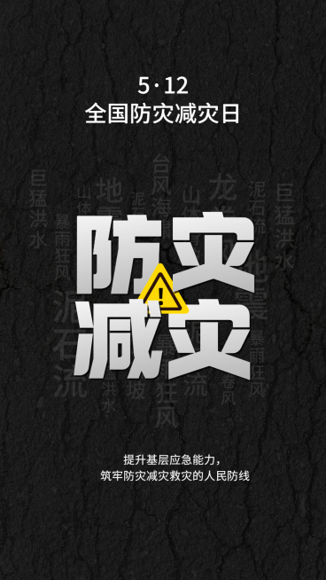 全国防灾减灾日节日宣传手机海报预览效果