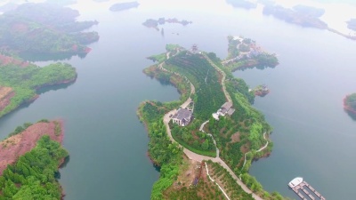 杭州千岛湖 景观鸟瞰