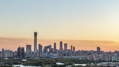 北京CBD日落时差