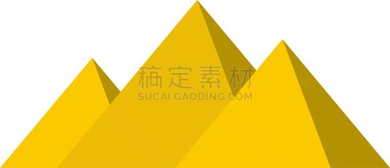 分离着色,埃及,图标,吉萨金字塔群,非洲,非凡的,古老的,图像