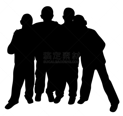 友谊,拥挤的,儿童,人群,男孩,人,男人,摆拍,站,相伴