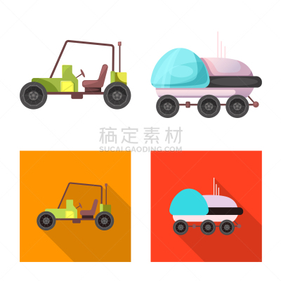 分离着色,太空,品牌名称,火星,太空船,汽车,天文学,大群动物,矢量,收集