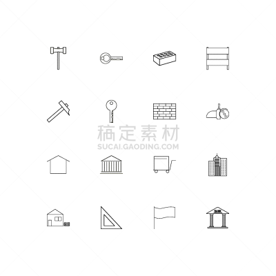 直的,建筑业,计算机图标,建筑体,房地产,手摇车,砖,三角板,矢量