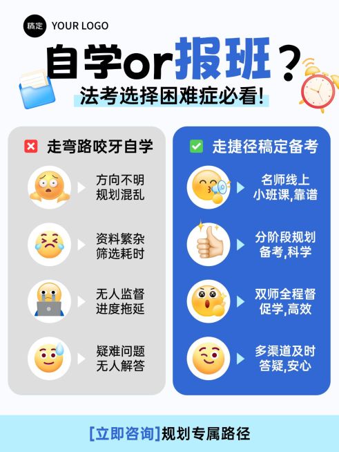 教育职业法考课程推广对比小红书配图预览效果