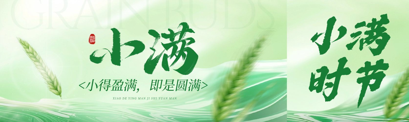 小满节气祝福通用清透感公众号首次图预览效果