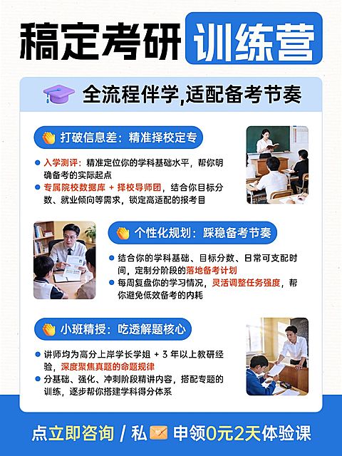 教育培训学历教育考研课程介绍拼图小红书配图