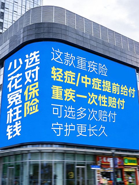 保险重疾险科普大屏幕小红书大字封面
