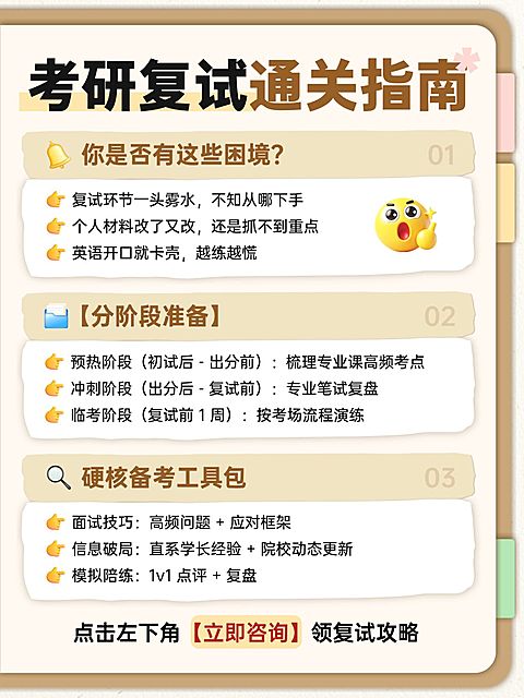 教育培训学历教育考研复试知识干货小红书配图