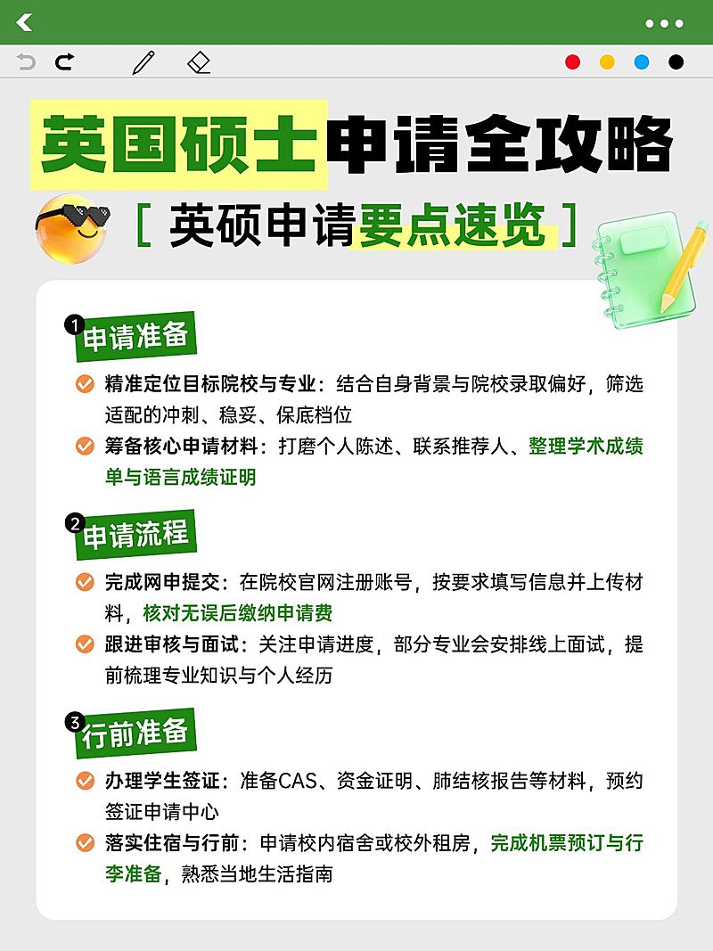 教育培训学历教育英国留学申请攻略分享小红书配图