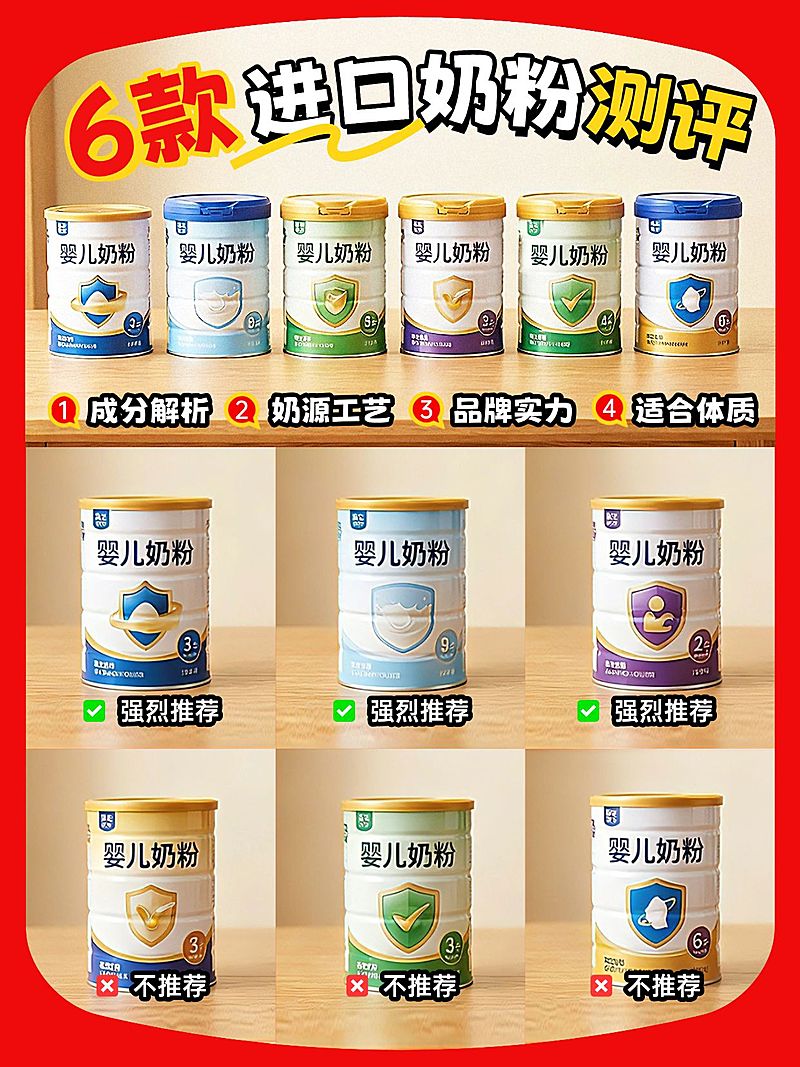 母婴亲子新生儿奶粉测评小红书配图