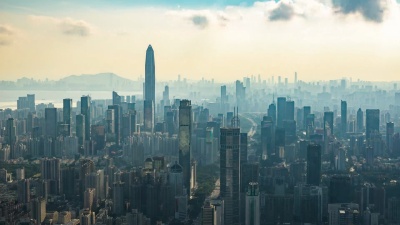 中国深圳城市风光延时摄影