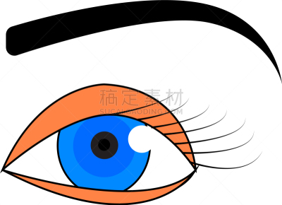 眉毛,黑色,蓝色眼睛,白色背景,毛细血管,眼球,角膜,睫毛,人,圆形