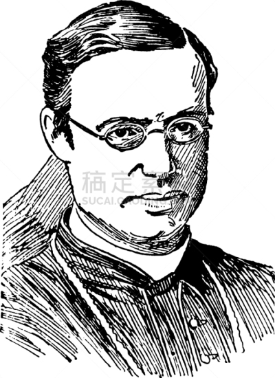 Douglas Corrigan,大主教,白色,矢量,图像,雕刻图像,黑色,美国人,复古