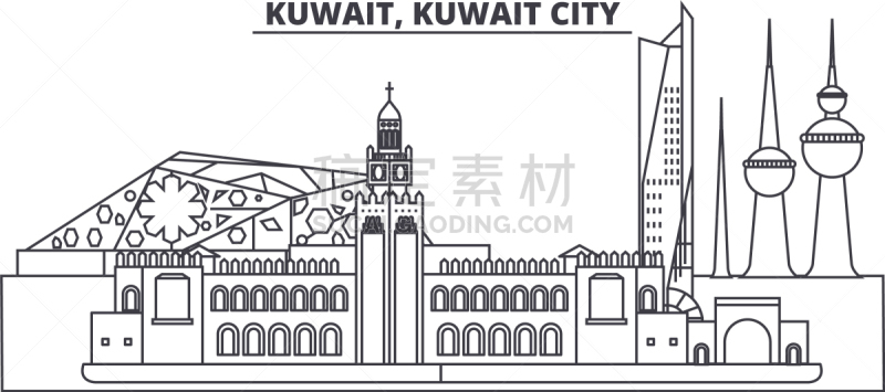 科威特,城市天际线,分界线,科威特市,旅行者,非都市风光,地形,户外,国内著名景点